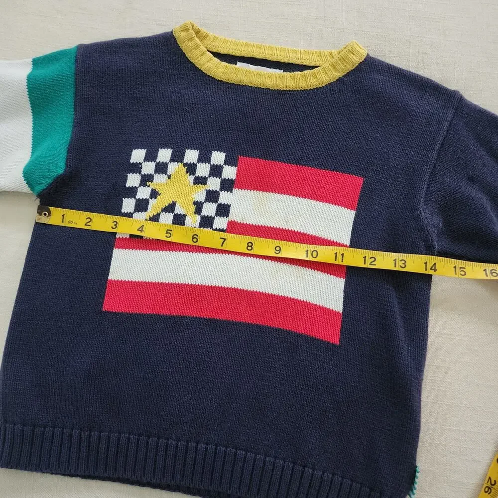 Vintage Gymboree Flag Knit Sweater 4t